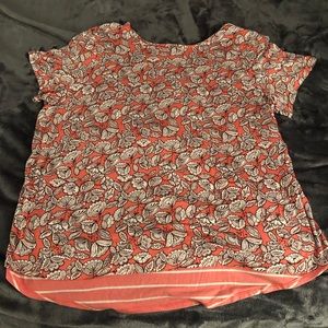 Maurice’s Coral and White Top / T-shirt 3X — NEW